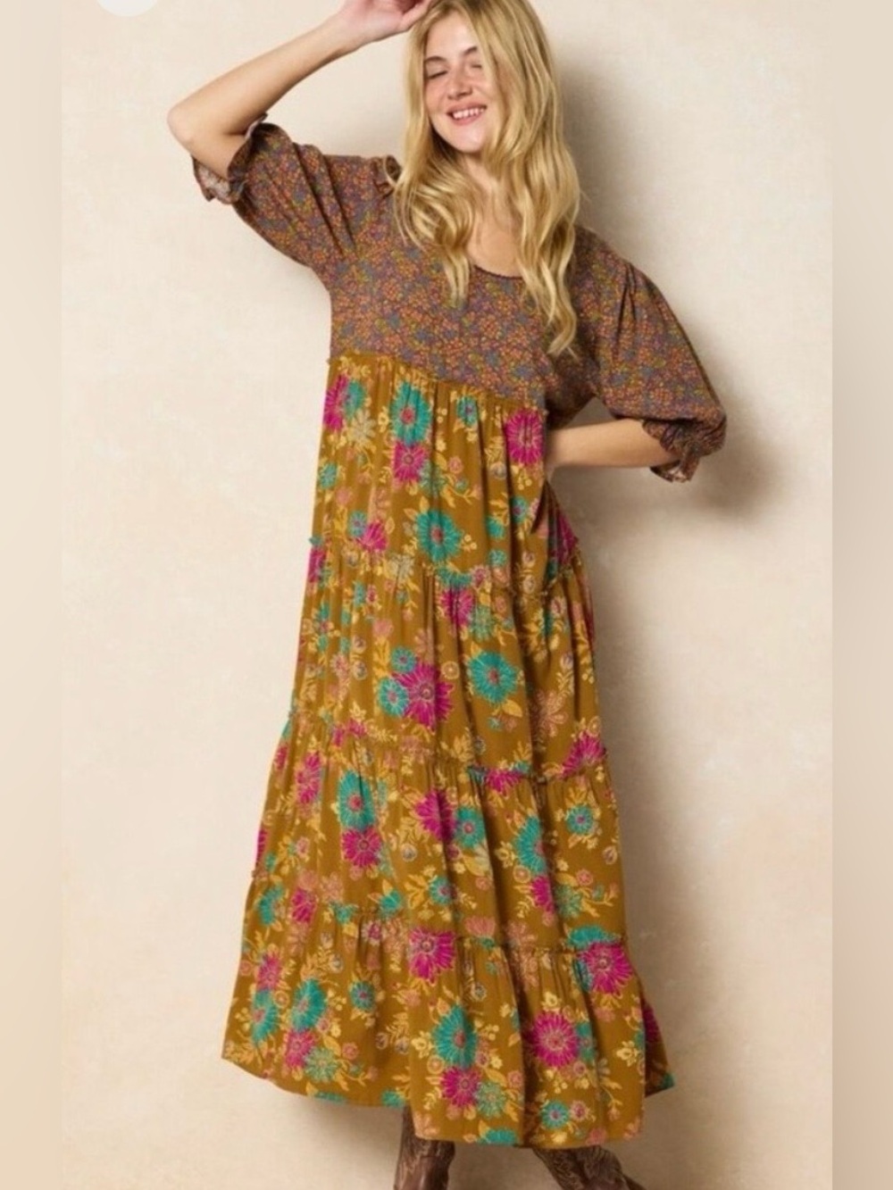 NWT NATURAL LIFE COLETTE MAXI  DRESS XS